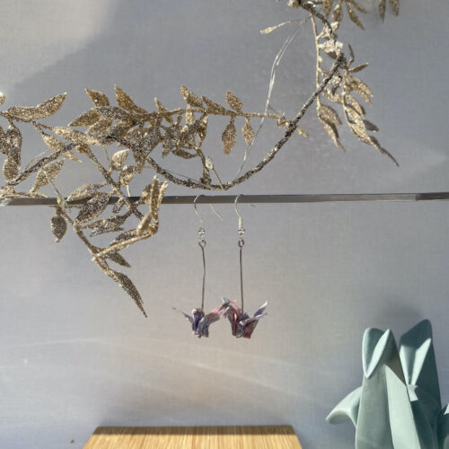 Boucles d’oreilles « Solène » - Grues en origami japonais