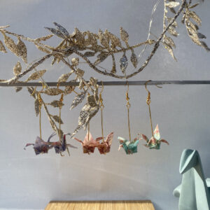 Boucles d’oreilles « Solène » - Grues en origami japonais