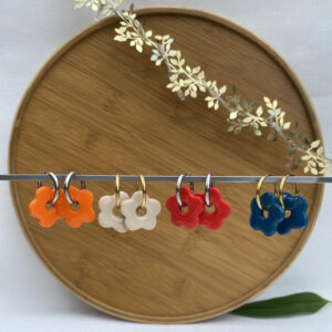 Boucles d'oreilles « Sophie » - Pampilles en forme de fleurs