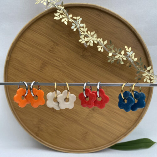 Boucles d'oreilles « Sophie » - Pampilles en forme de fleurs