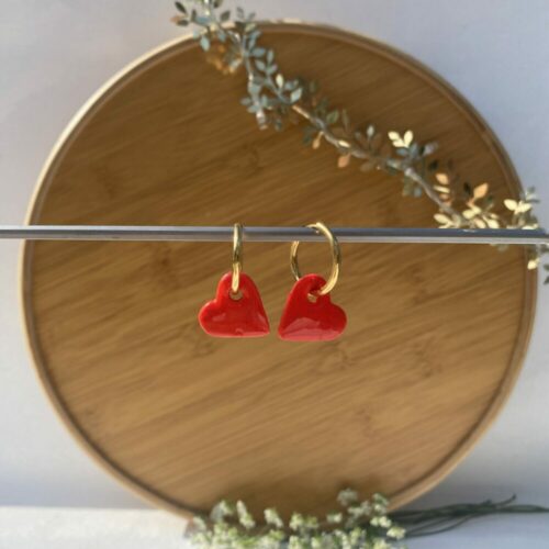 Boucles d'oreilles « Gwénaëlle » - Pampilles cœurs