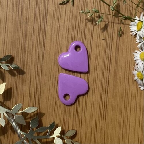 Boucles d'oreilles « Gwénaëlle » - Pampilles en forme de cœurs