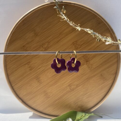 Boucles d'oreilles « Gwénaëlle » - Pampilles en forme de cœurs