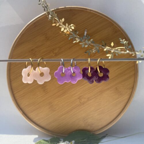 Boucles d'oreilles « Sophie » - Pampilles en forme de fleurs