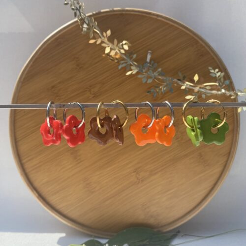 Boucles d'oreilles « Sophie » - Pampilles en forme de fleurs