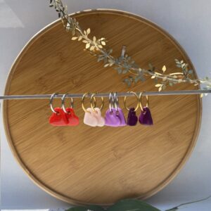 Boucles d'oreilles « Gwénaëlle » - Pampilles en forme de cœurs