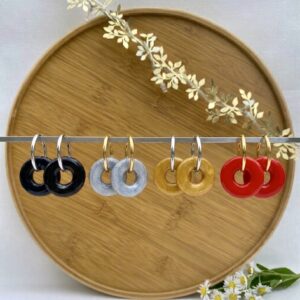 Boucles d'oreilles « Nolwenn » - Pampilles rondes
